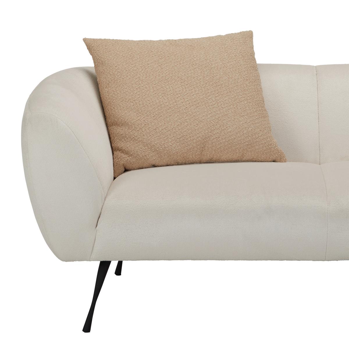 Ecksofa In Beige - Beige/Schwarz, Lifestyle, Textil/Metall (273/74/165cm) - Mömax