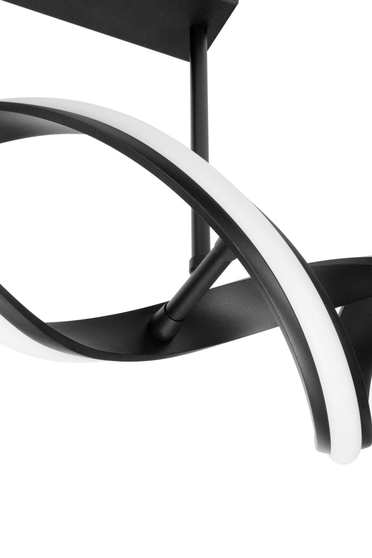 LAMPA SUFITOWA LED BRACKNELL - czarny, Design, tworzywo sztuczne/metal (120/22/32cm) - Novel