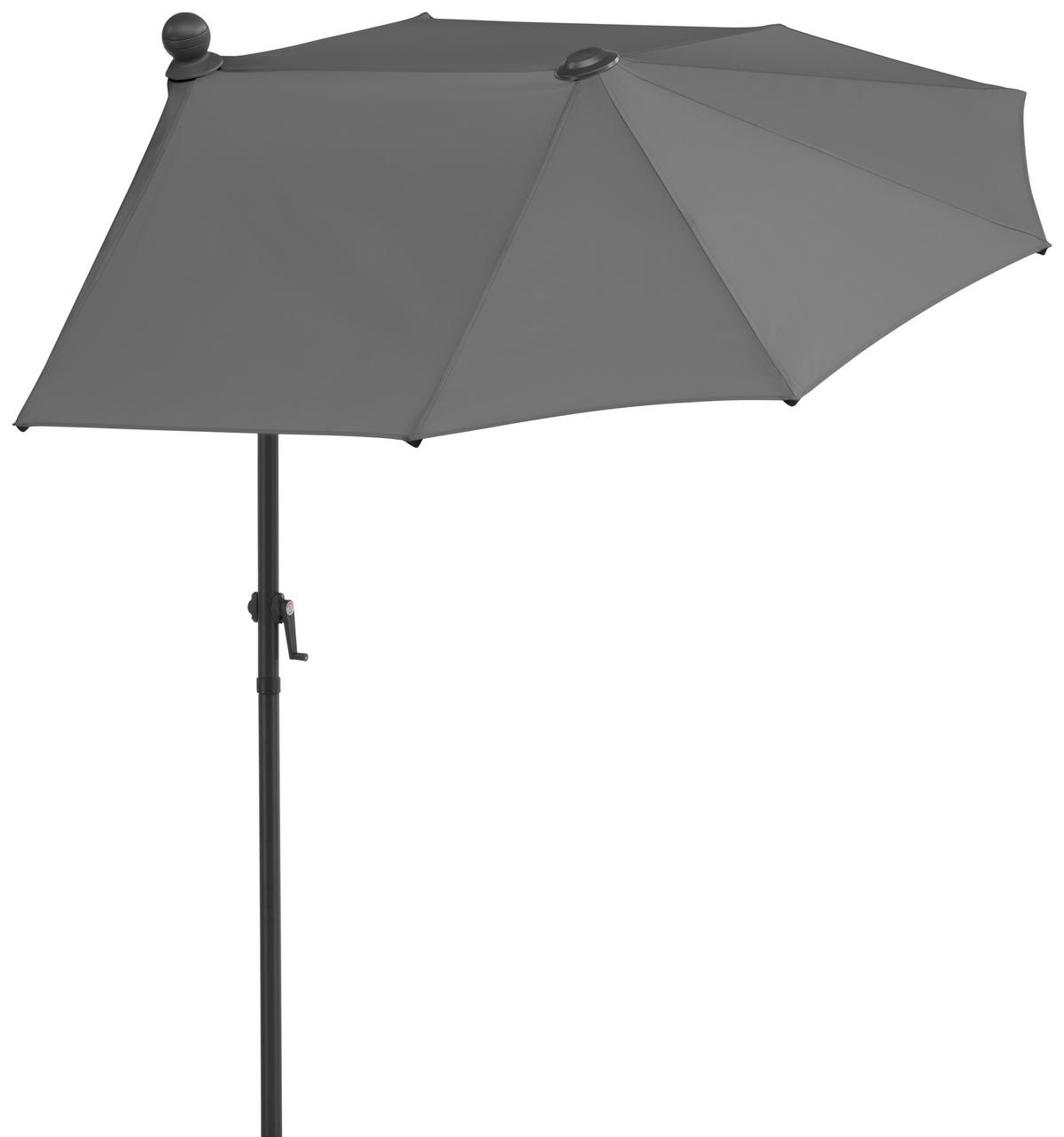 Ampelschirm Salerno Mezza ca.150x228x150cm Anthrazit - Anthrazit, Basics, Textil/Metall (150/228/150cm) - Schneider
