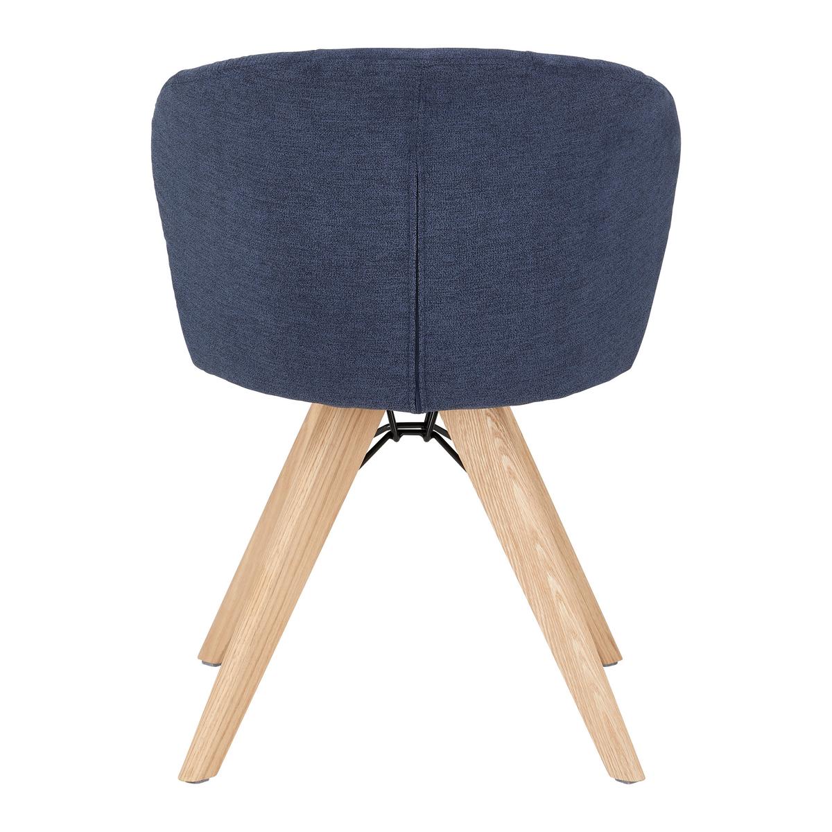 KRZESŁO MAXY - niebieski, Modern, metal/drewno (56/79,5/59,5cm) - Bessagi Home