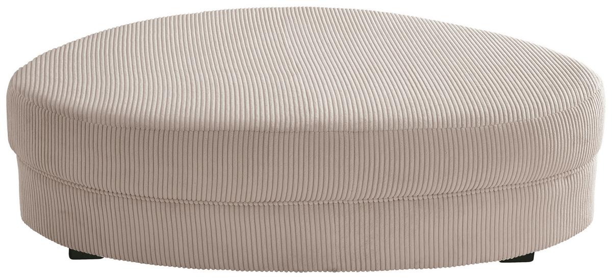 Wohnlandschaft Limoncello m. Hocker ca. 160x300 cm Beige - Beige/Schwarz, Design, Kunststoff/Textil (160/300cm) - Livetastic