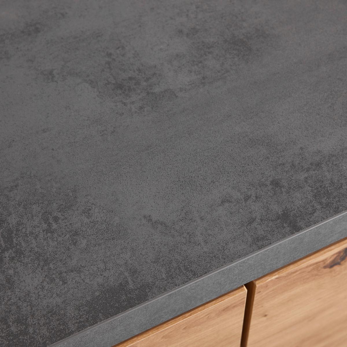 Küchenblock in Anthrazit/ Eichefarben ´TROJA+E´ - Anthrazit/Eiche Artisan, Design, Holzwerkstoff (335cm) - P & B