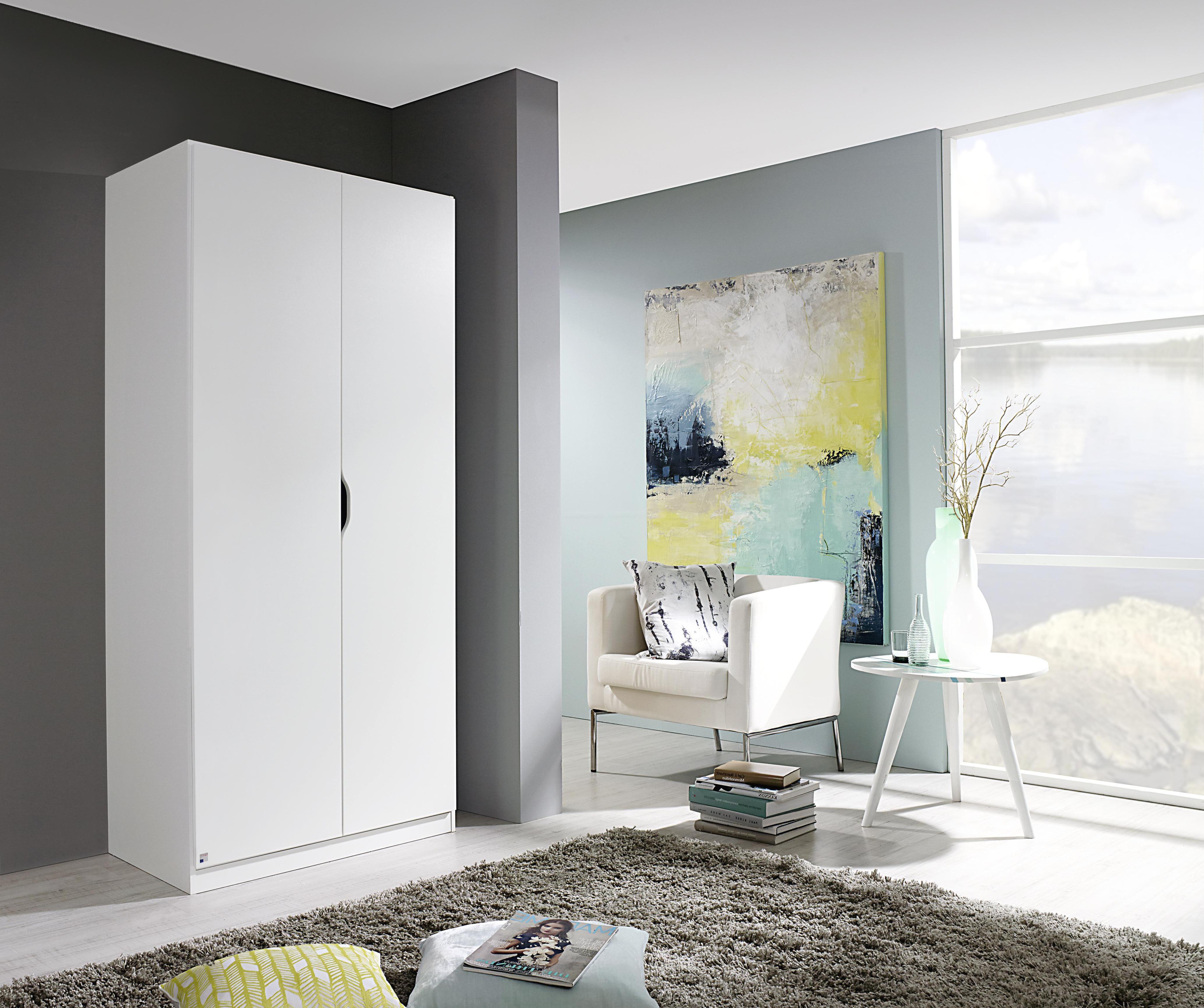 Drehtürenschrank Freising ca. 91x197x54 cm Weiß - Weiß, MODERN, Holzwerkstoff (91/197/54cm) - Rauch Möbel
