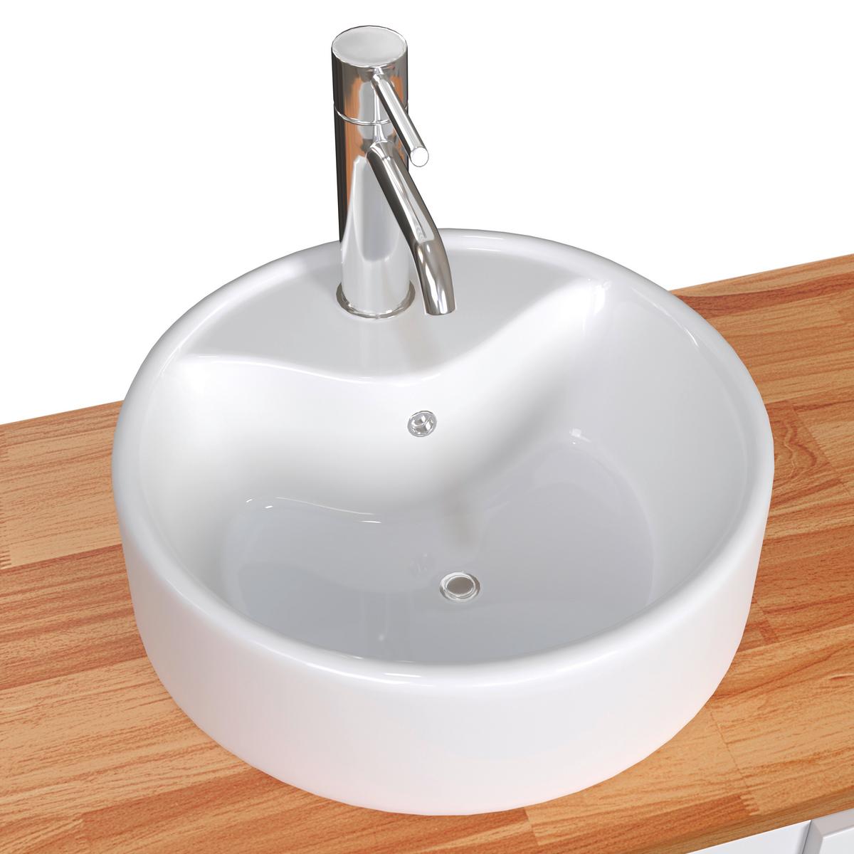 Kupaonica Davina - bijela/boje hrasta, Moderno, staklo/drvni materijal - Bessagi Home