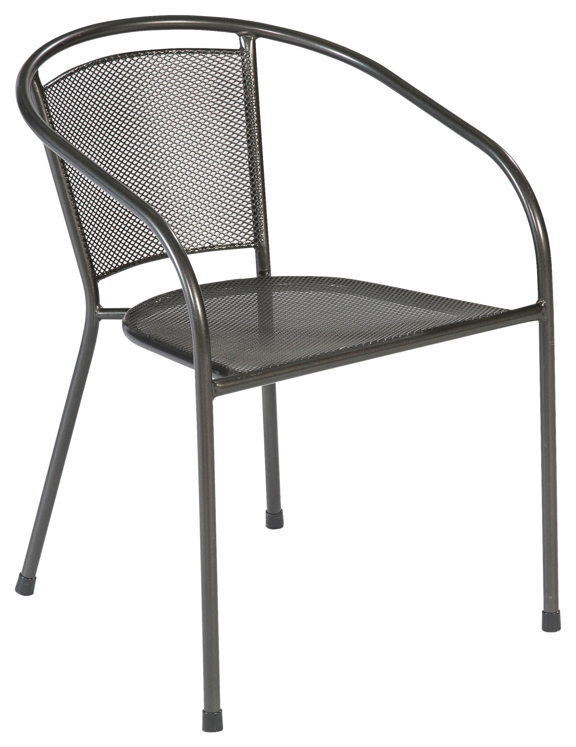 Set Vrtnih Stolov Delos, 2 Kos - barve grafita, Moderno, kovina (54/72/61cm) - Gardenson