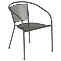 Gartensessel-Set Delos ca. 54x72x61 cm Graphit - Graphitfarben, MODERN, Metall (54/72/61cm) - Gardenson