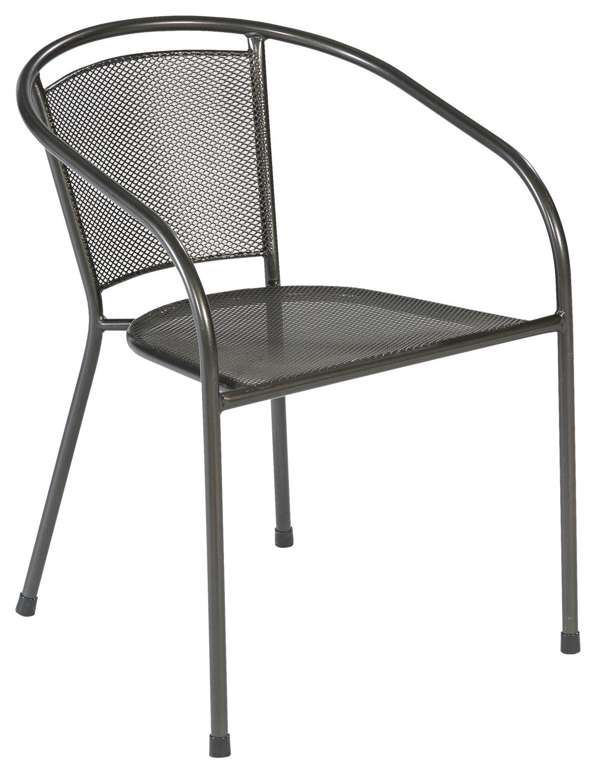 Gartensessel-Set Delos ca. 54x72x61 cm Graphit - Graphitfarben, MODERN, Metall (54/72/61cm) - Gardenson