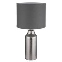 TISCHLEUCHTE 21736S ELDEN - Weiss/Silberfarben, Basics, Keramik/Kunststoff (30,5/61cm) - Globo