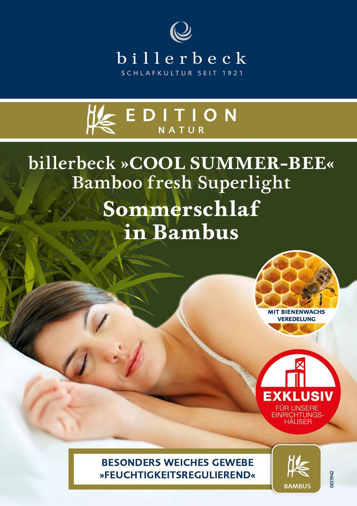 KOŁDRA LETNIA BAMBOO FRESH - biały, Basics, tkanina (135/200cm) - Billerbeck