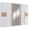 Ormar S Klasičnim Vratima Vegas - bijela/srebrne boje, Basics, drvni materijal (270/208/58cm) - Modern Living