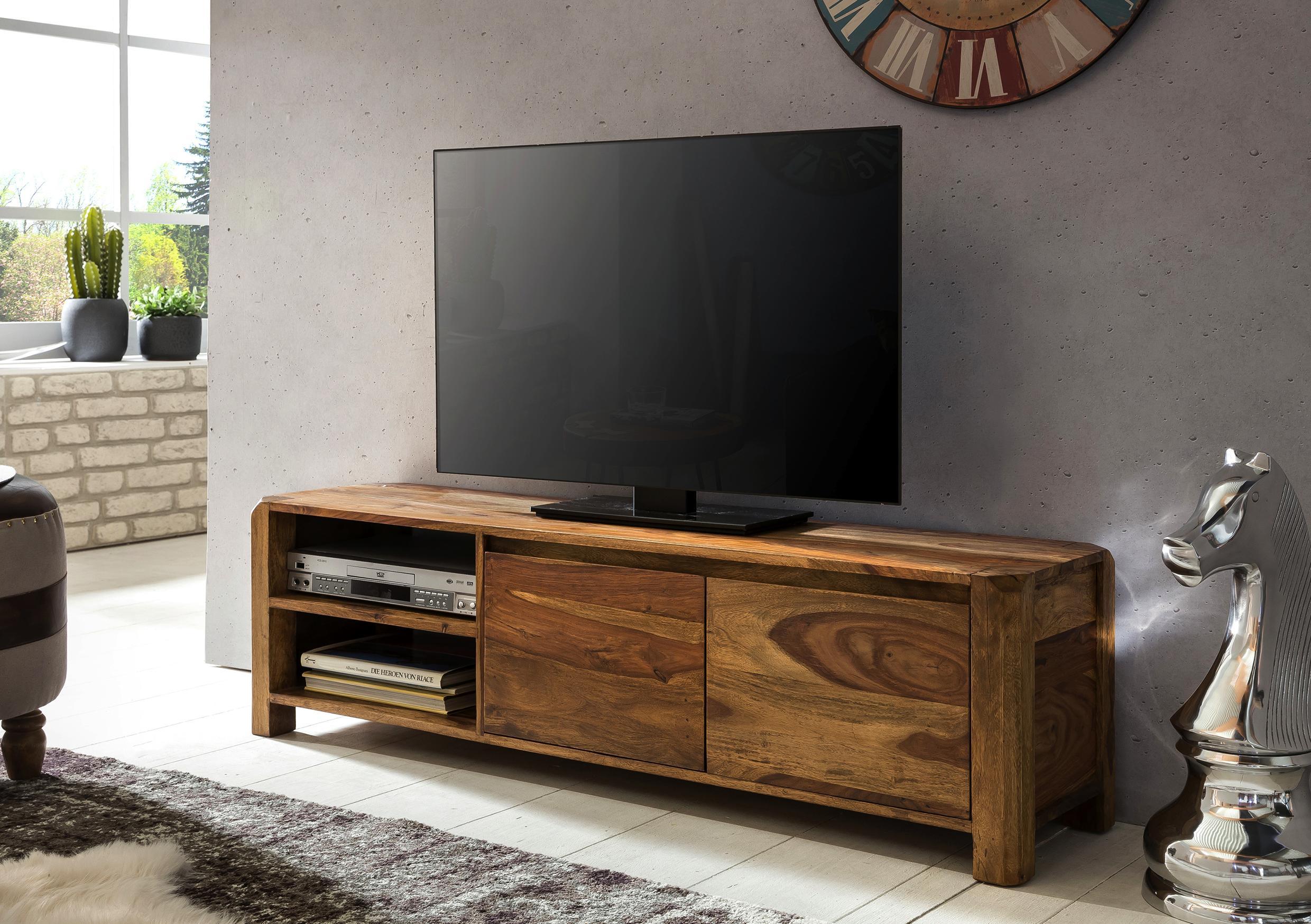 Lowboard Boha ca. 140x40x35 cm Sheesham - Sheeshamfarben, KONVENTIONELL, Holz (140/40/35cm) - MID.YOU
