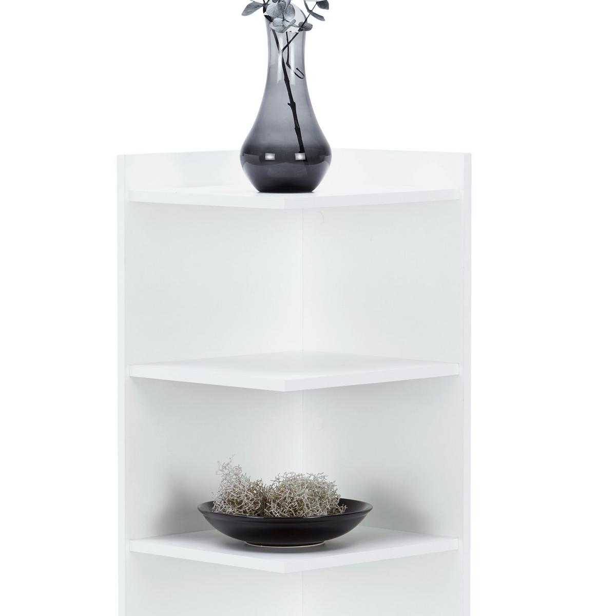 Etajeră de colț MX 184 - alb, Modern, material pe bază de lemn (37/110,5/35cm) - Modern Living