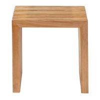 Hocker "Rib", Teak Innenhöhe ca. 39 cm - Teakfarben, KONVENTIONELL, Holz (45/43/35cm) - MID.YOU