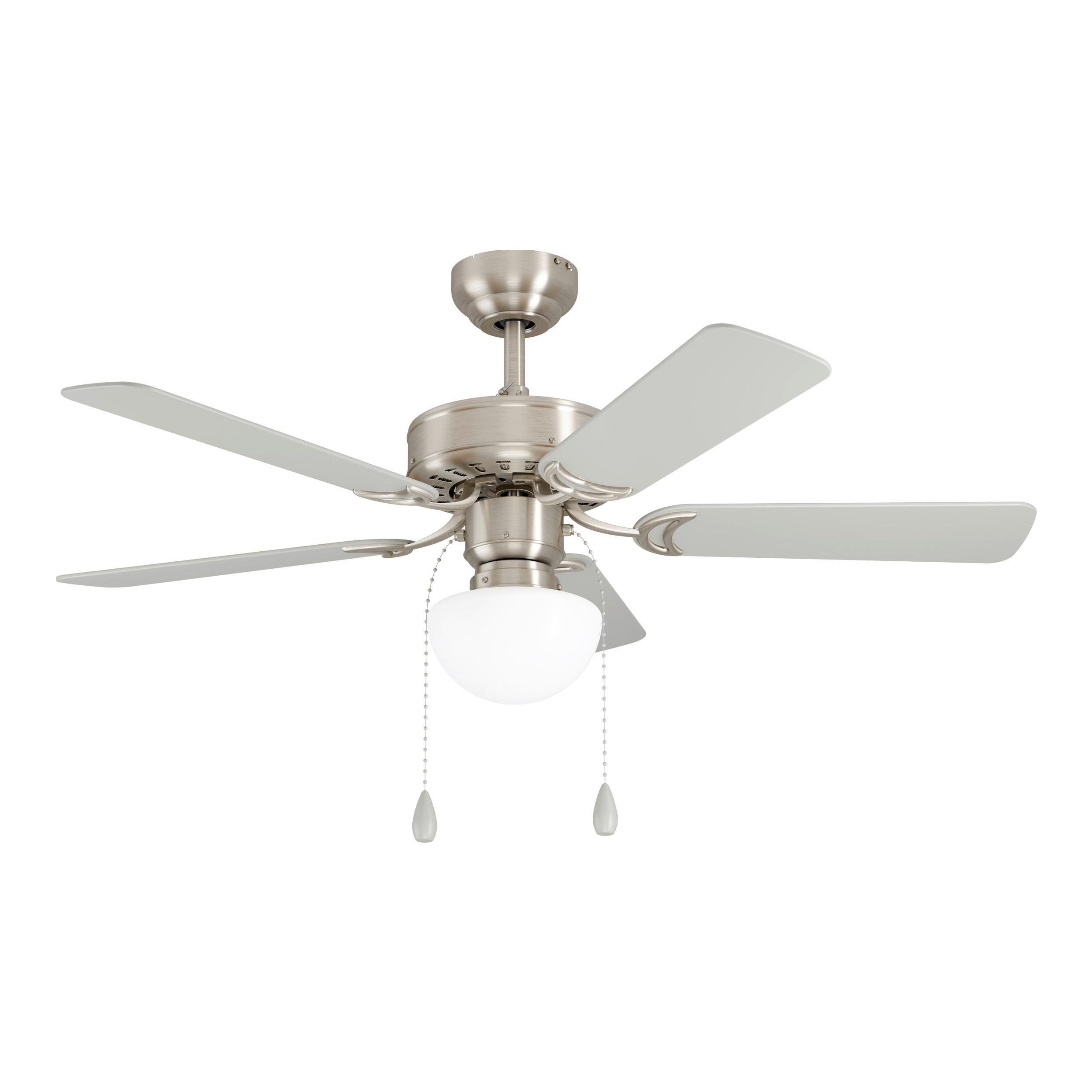 Deckenventilator Cadiz Naturfarben max. 40 Watt - Silberfarben/Naturfarben, Basics, Holz/Metall (106,6/106,6/46,1cm) - Eglo