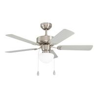 Deckenventilator Cadiz Naturfarben max. 40 Watt - Silberfarben/Naturfarben, Basics, Holz/Metall (106,6/106,6/46,1cm) - Eglo