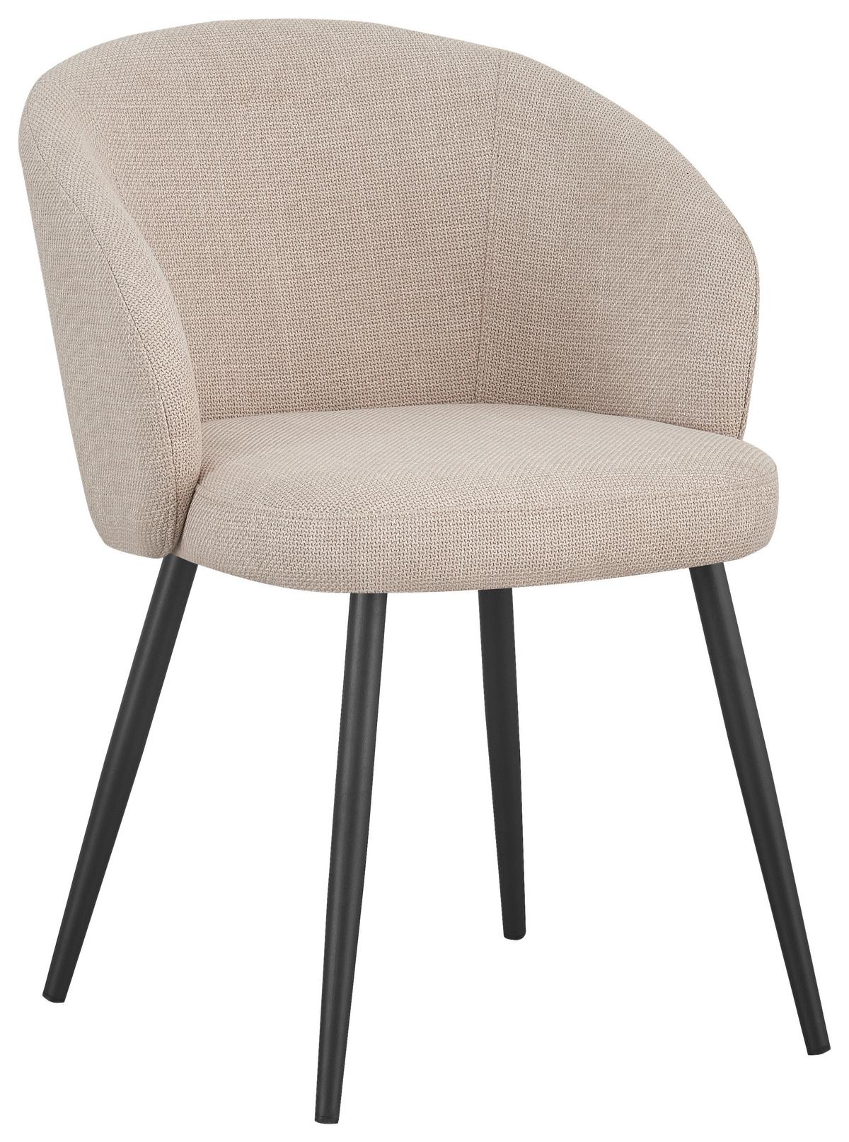 Stuhl Nala Beige - Beige/Schwarz, LIFESTYLE, Textil/Metall (57/76/60cm) - Mömax