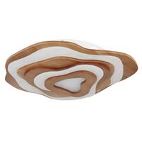 LED-Deckenleuchte Jacks in Natur/Weiß max. 40 Watt - Dunkelbraun/Opal, Natur, Holz/Kunststoff (58/50/10cm) - Globo