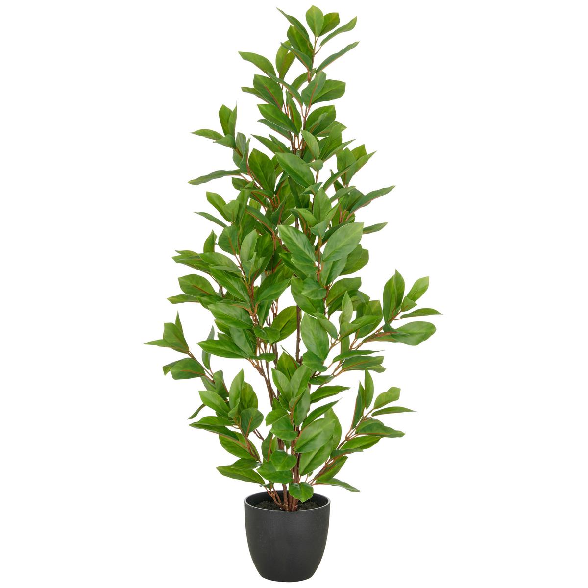 Kunstpflanze Epipremnum Grün/Schwarz ca. 90cm - Schwarz/Braun, Basics, Kunststoff (90cm) - P & B