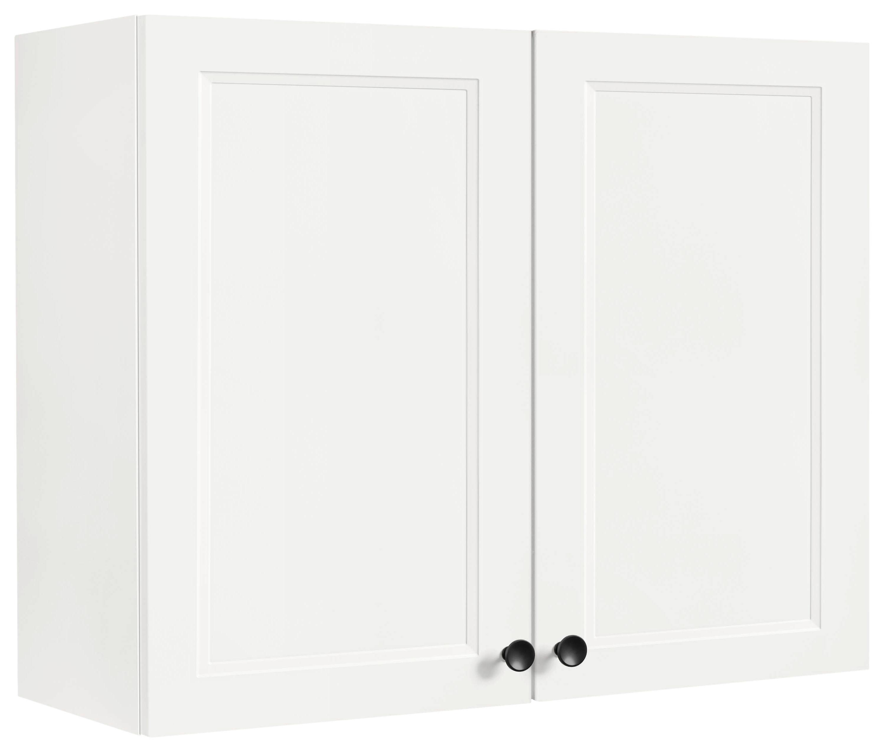 Küchenoberschrank Cascada Weiß - Schwarz/Weiß, MODERN, Holzwerkstoff (90/72/35cm) - Nobilia
