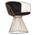 Stuhl in Goldfarben - Goldfarben/Schwarz, MODERN, Metall (61/77/61cm) - Premium Living Stuhl in Goldfarben - Goldfarben/Schwarz, MODERN, Metall (61/77/61cm) - Premium Living