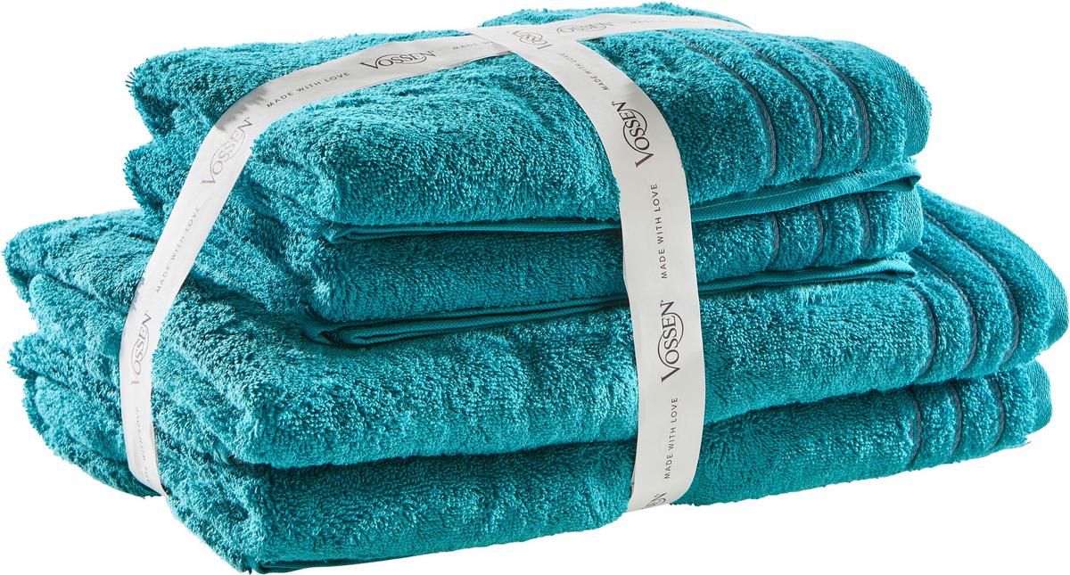 ZESTAW RĘCZNIKÓW FROTTE SET GROSSETTO - zielony, Basics, tkanina - Vossen