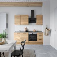 Küchenleerblock Structura High o. Geräte Eiche - Schieferfarben/Eichefarben, MODERN, Holzwerkstoff/Metall (210cm) - Nobilia