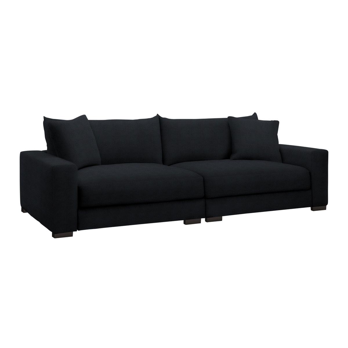 Bigsofa Pedro Schwarz - Schwarz, MODERN, Holz/Holzwerkstoff (261/83/124cm) - Mömax