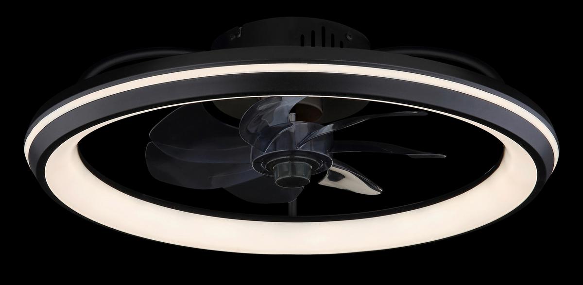 Ventilator de plafon 03643 - opal/negru, Design, plastic/metal (50/14cm) - Globo
