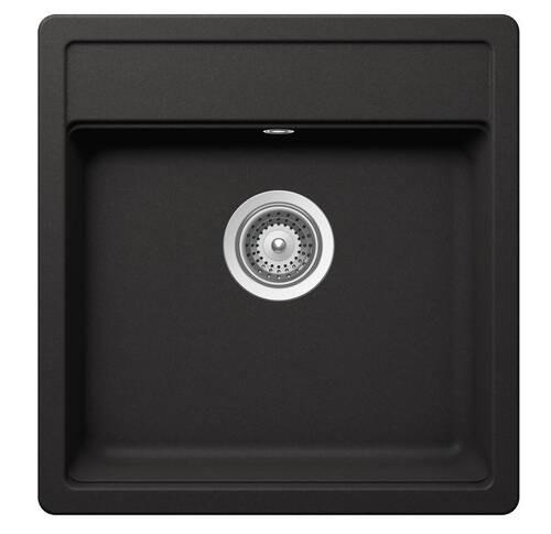 Spüle in Schwarz - Schwarz, MODERN (49/51cm) - Schock