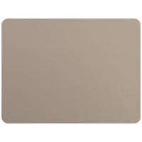 Tischset Jette aus Leder in Grau - Grau, Leder (33/42cm) - Premium Living