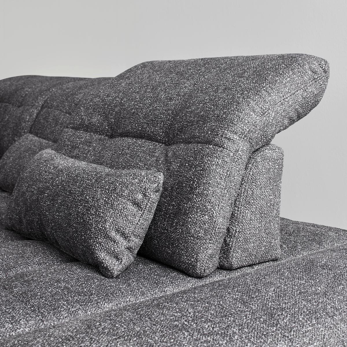 Sedežna Garnitura Sanfino, Siva, Ležišče, Predal - barve kroma/siva, Konvencionalno, kovina/tekstil (305/79-96/199cm) - Premium Living