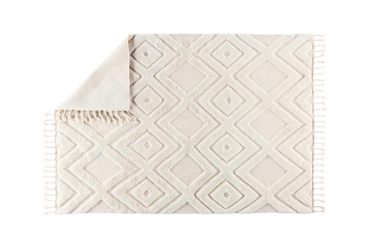 FLACHWEBETEPPICH DAHLIA - Weiß, LIFESTYLE, Textil (160/230cm) - P & B