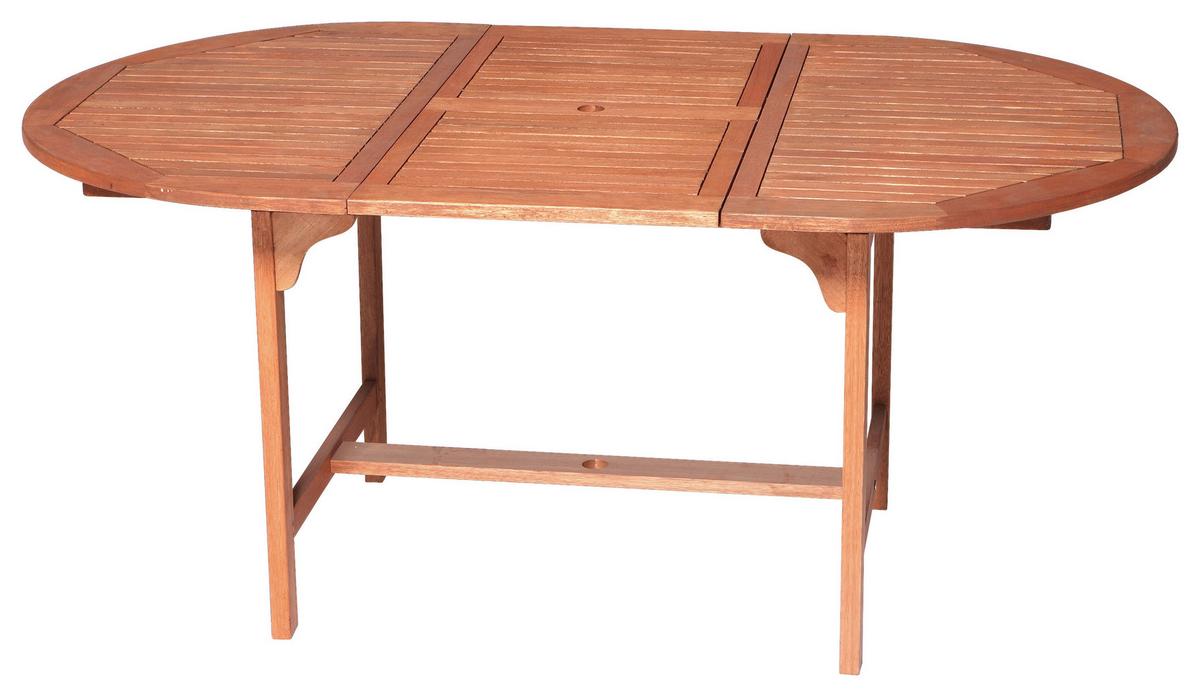 Gartengarnitur 7-tlg. Maracaibo Echtholz - Naturfarben, KONVENTIONELL, Holz - Gardenson