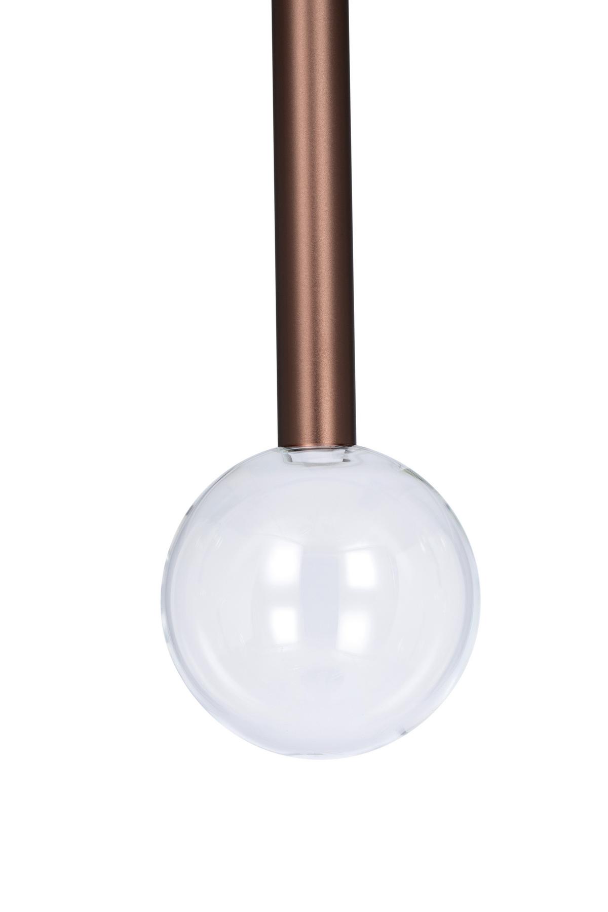LAMPA WISZĄCA LED GLASGOW *DK* - przejrzysty/czarny, Design, metal/szkło (90/10/180cm) - Dieter Knoll