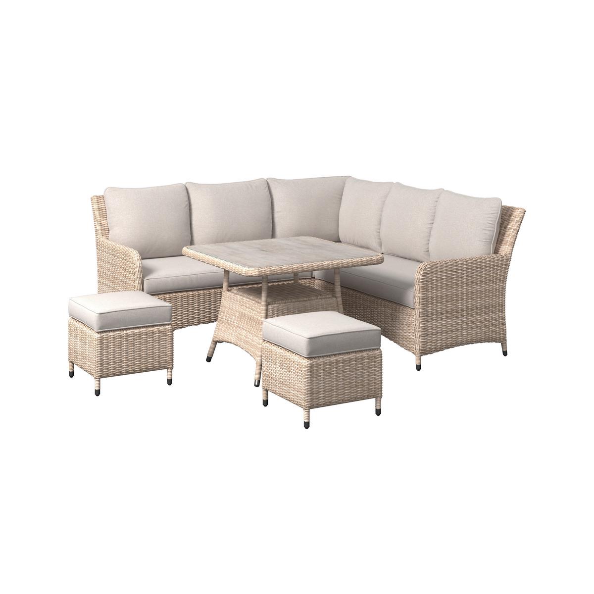 Vrtna Garnitura Alexandra - bež, Basics, staklo/metal