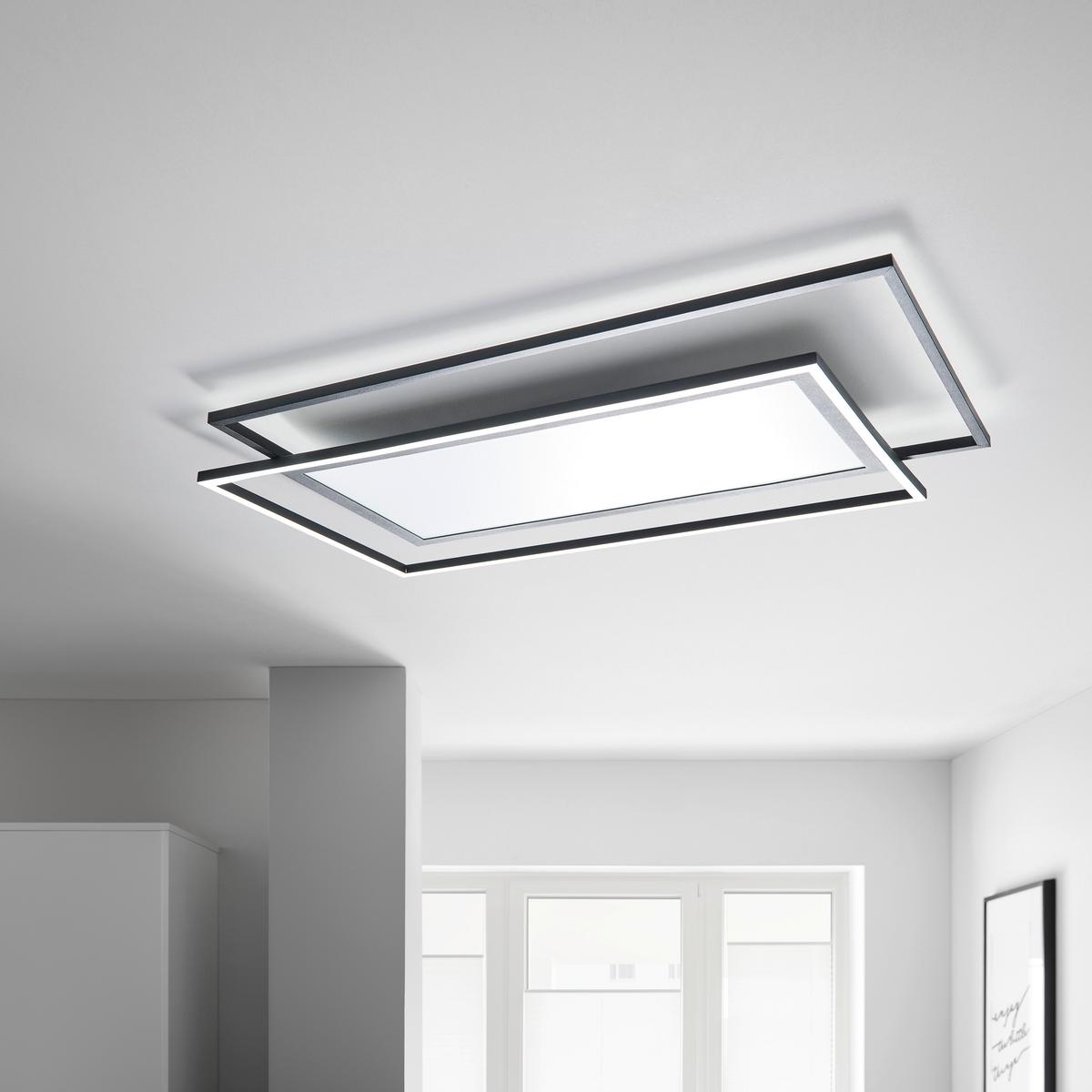 LAMPA SUFITOWA LED CEDRIK - czarny, Modern, tworzywo sztuczne/metal (79/49/5cm) - Bessagi Home