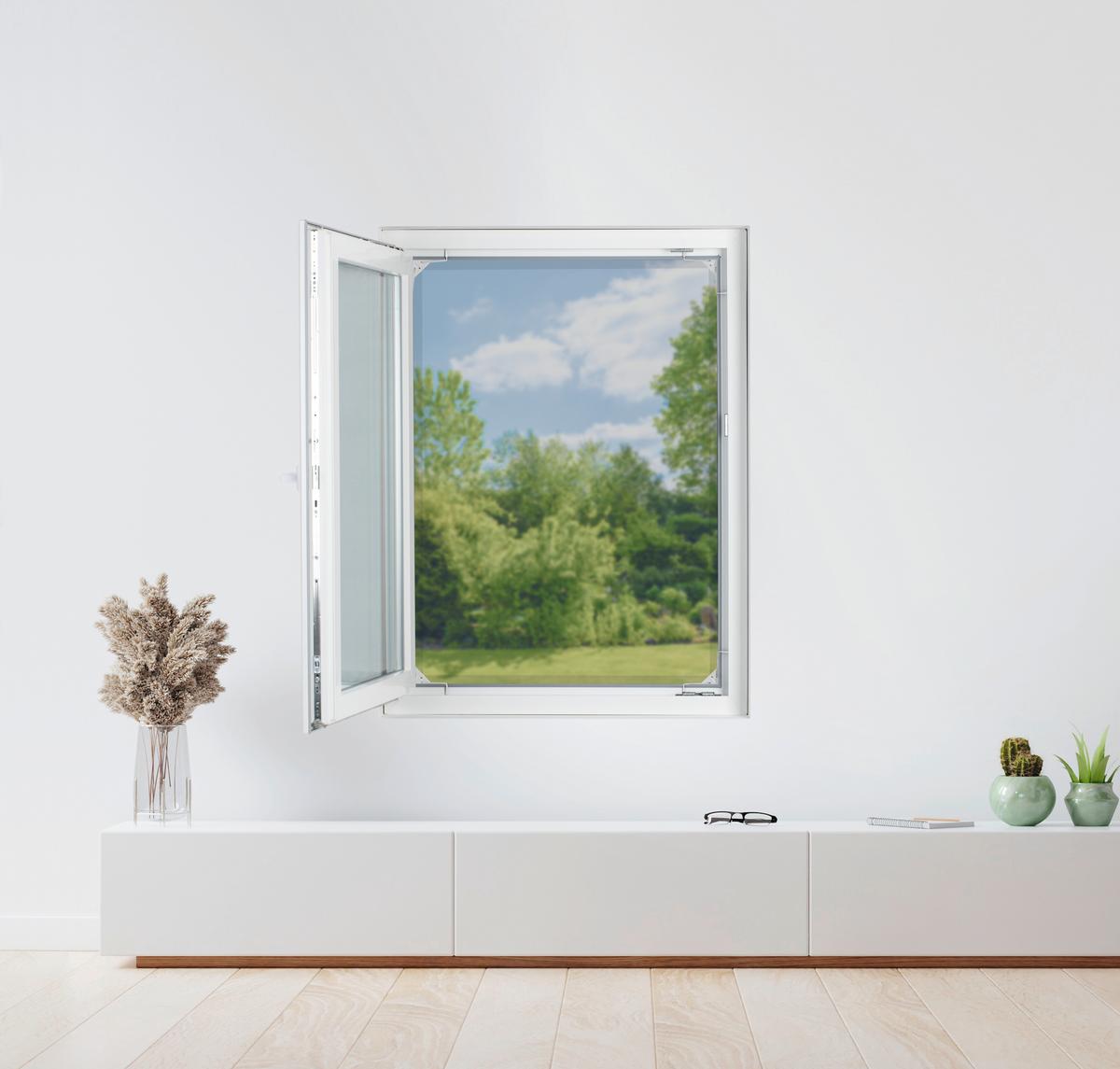 SIATKA PRZECIW KOMAROM TELESKOP - biały, Basics, tworzywo sztuczne/metal (115/135cm)