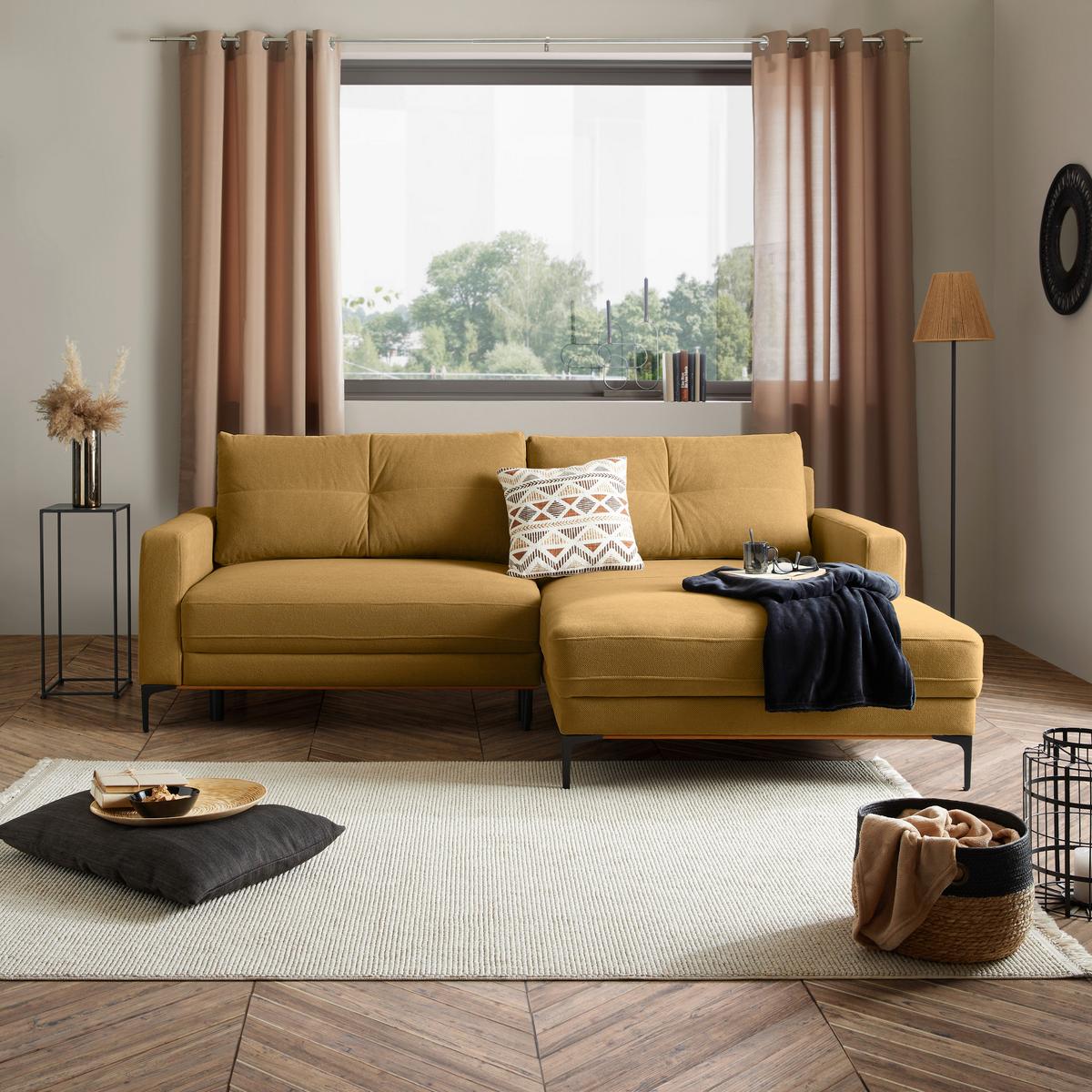 Coltar BERGAMO - galben, Modern, textil (238/162cm) - Mömax