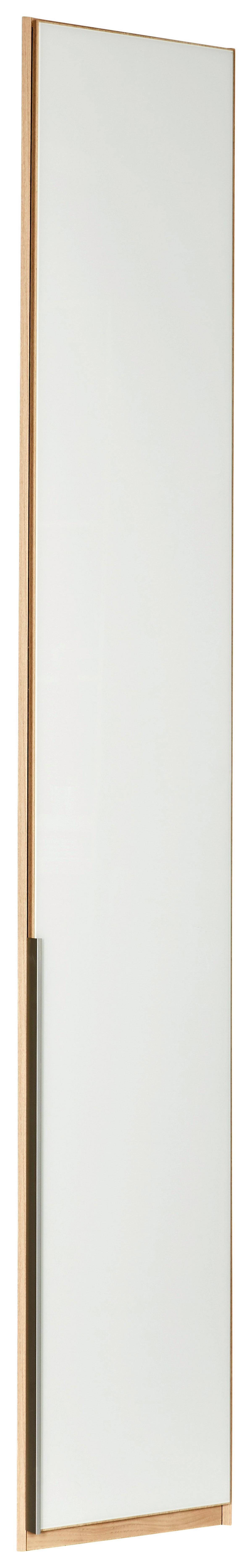 Schrägelement in Weissglas - Weiss/Eichefarben, Konventionell, Holzwerkstoff/Metall (33/236cm) - Premium Living