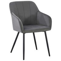 Scaun cu brate JENKE - antracit/negru, Konventionell, metal/textil (56/82/62cm) - Modern Living