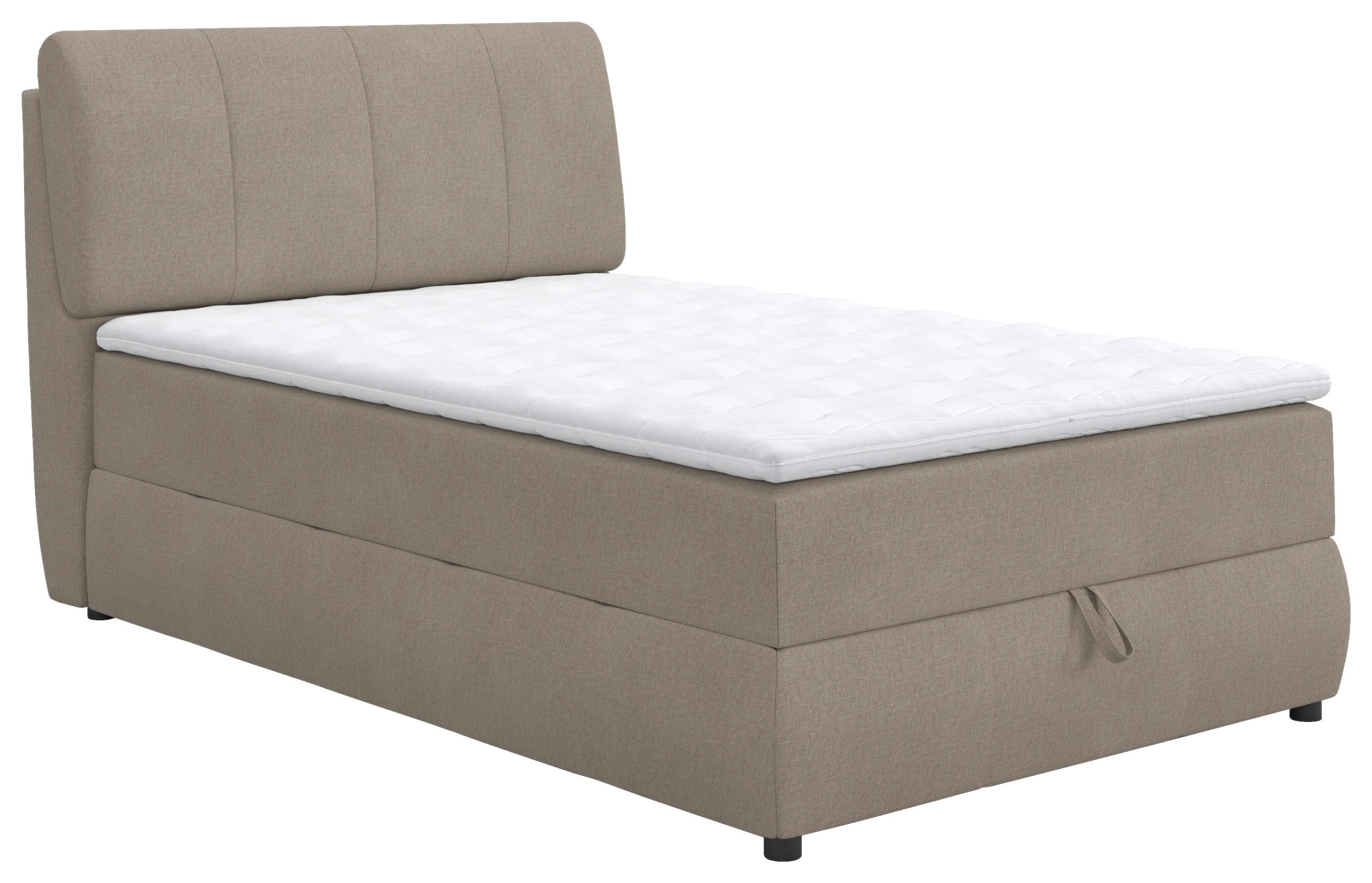 Box Ágy Cooper - taupe, Konventionell, faalapú anyag/textil (140/200cm)