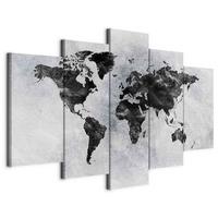 Slika Na Platnu Concrete World - temno siva/siva, Basics, tekstil/leseni material (100/50/1,2cm) - artgeist