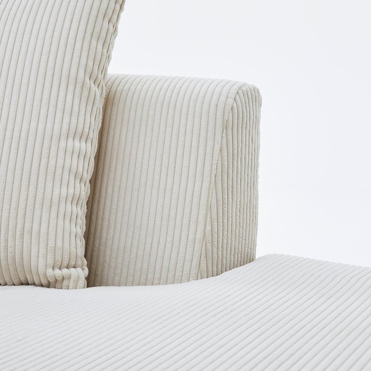 Wohnlandschaft Limoncello beige Cord - Beige/Schwarz, Design, Kunststoff/Textil (300/160cm) - Livetastic