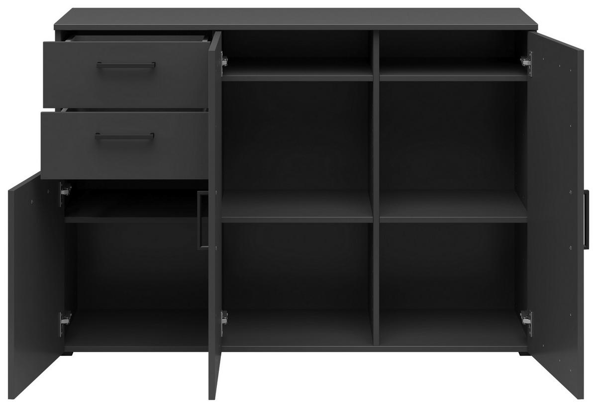 Comodă MULTI - grafit, Modern, material pe bază de lemn (120/83/40cm) - Modern Living