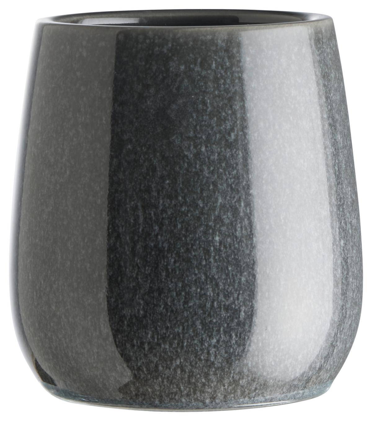 Fogkefetartó Pohár Magnus - fekete/sötétszürke, Modern, kerámia (8/10cm) - Mömax