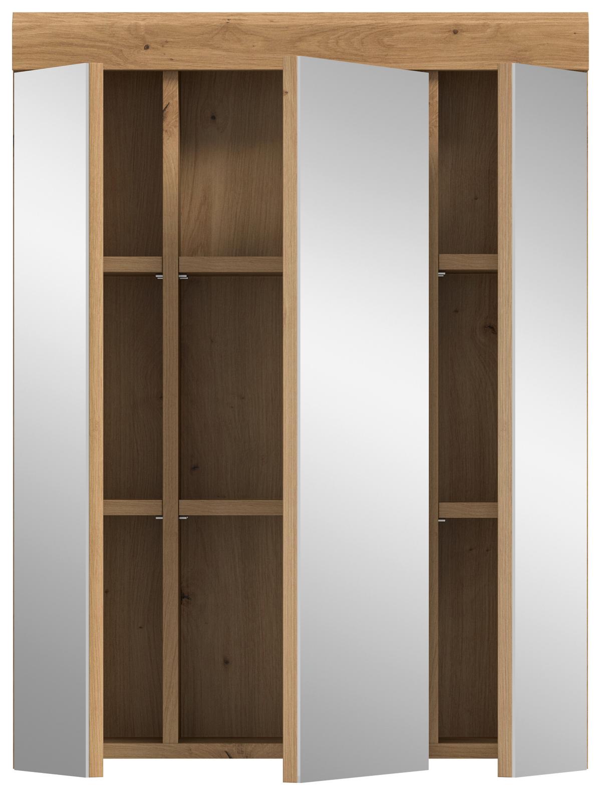 Spiegelschrank Scout Eiche Artisan - Eiche Artisan, Trend, Glas/Holzwerkstoff (60/79/18cm) - MID.YOU