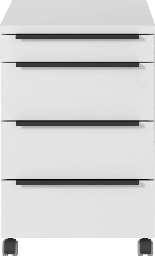 Rollcontainer Ribera Grau - Schwarz/Grau, MODERN, Holzwerkstoff/Kunststoff (42/63/60cm) - Premium Living