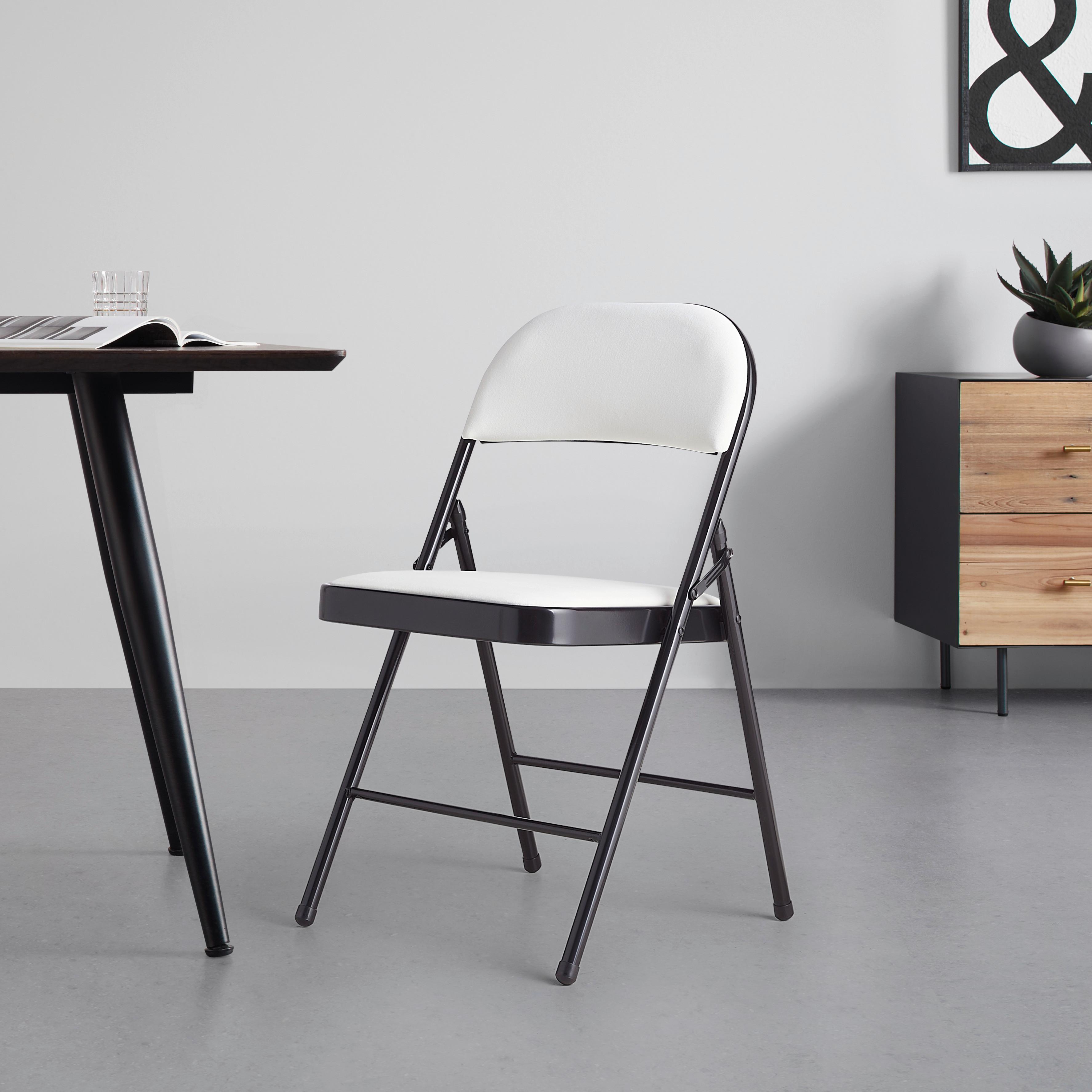 Zložljiv Stol Walter, Žamet, Bež - črna/bež, Konvencionalno, kovina/tekstil (46.5/79/47cm) - Mömax