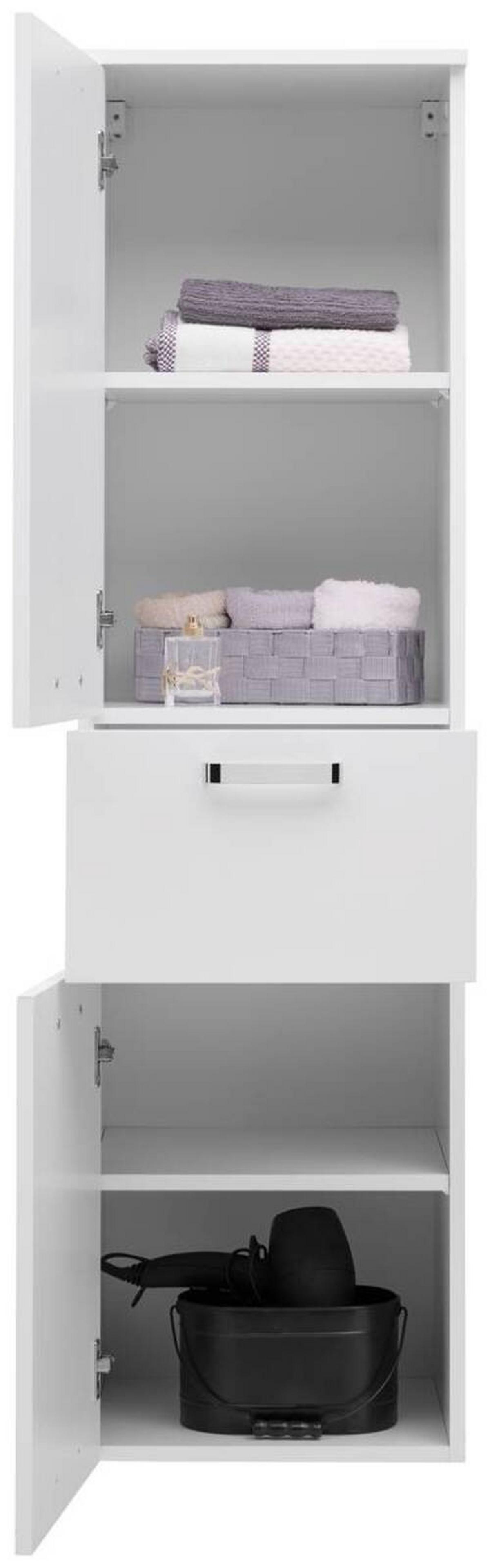 Dulap înalt Fresh - alb, Konventionell, material pe bază de lemn (40/147/38,5cm) - Ondega