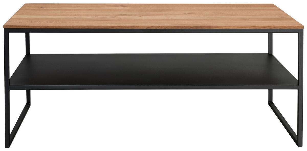 STOLIK KAWOWY PASCAL - kolor dębowy/czarny, Design, metal/drewno (100/60/41cm) - Johann Jakob
